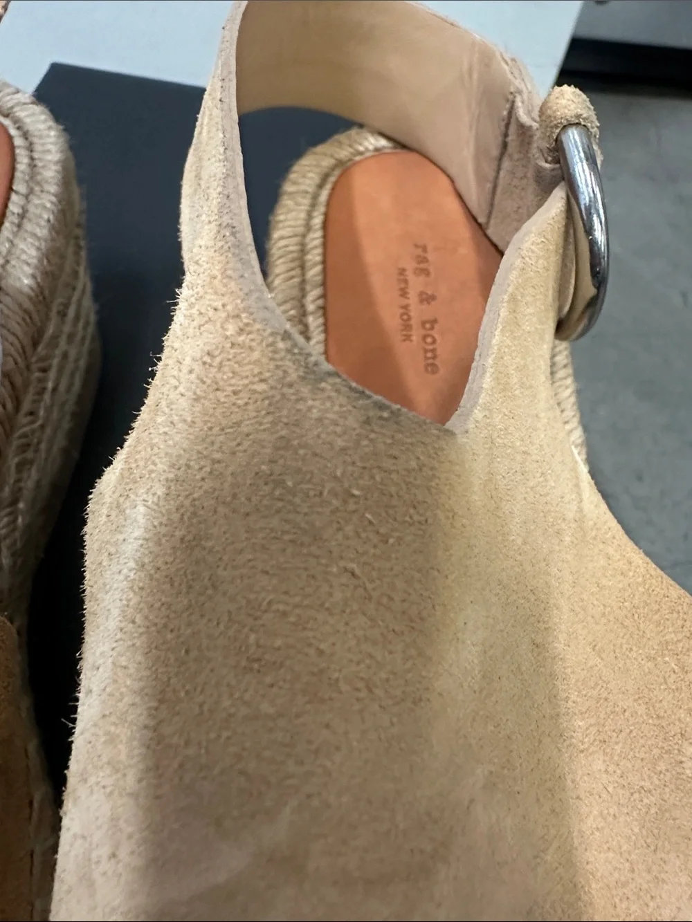 Dune Suede Espadrille Wedge Sandals - Tan